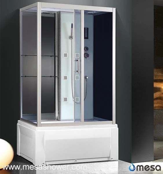 Cabina combo con doccia grande e lussuosa con vasche da massaggio