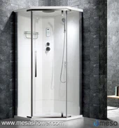 Cabina doccia cabina doccia a forma di diamante con porta di vetro a cerniera