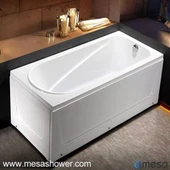 Vasca da bagno nuova installazione semplice angolo con interni ovali