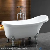 Vasca da bagno in stile extra profondo europeo con cromato Clawfoot
