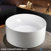 Center Drain Round Design Vasca idromassaggio acrilica libera per una o due persone