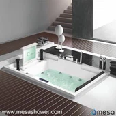 2 cuscini in stile contemporaneo di design di lusso due persone in vasca idromassaggio acrilica vasca da bagno con vasca idromassaggio con TV