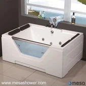 Acrilico di lusso 2 Due persone Moderno stile design semplice Whirlpool Idromassaggio Jacuzzi Vasca da bagno calda Vasca da bagno