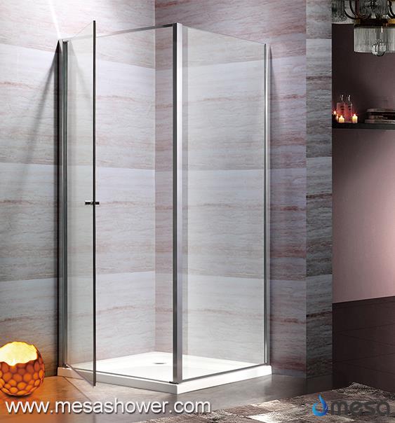 Porta d'acquazzone di vetro chiaro di vendita calda dell'angolo quadrato