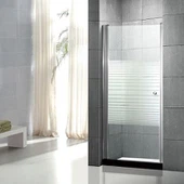 Porta doccia senza telaio per bagno con porta a bilico