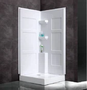 Set di pannelli per pareti posteriori angolari quadrati