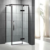 Forma quadrata Frameless cerniera bagno box doccia