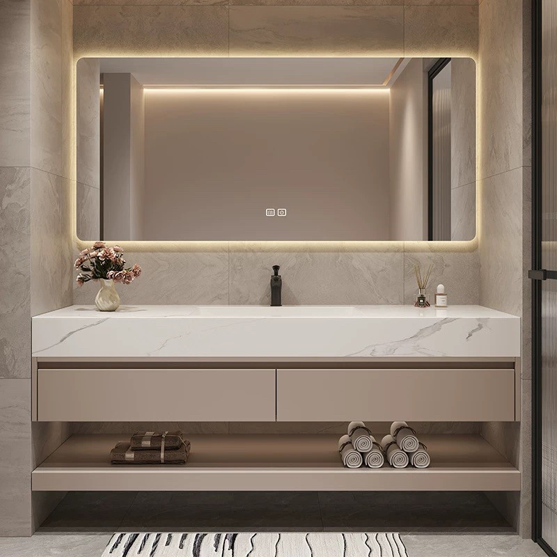 Vanitario del bagno in legno galleggiante