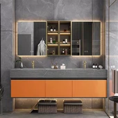 Vanità per bagno in legno massiccio